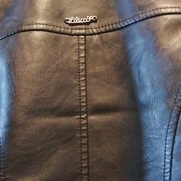 Girl's Faux Leather Jacket - Picture 6 of 9